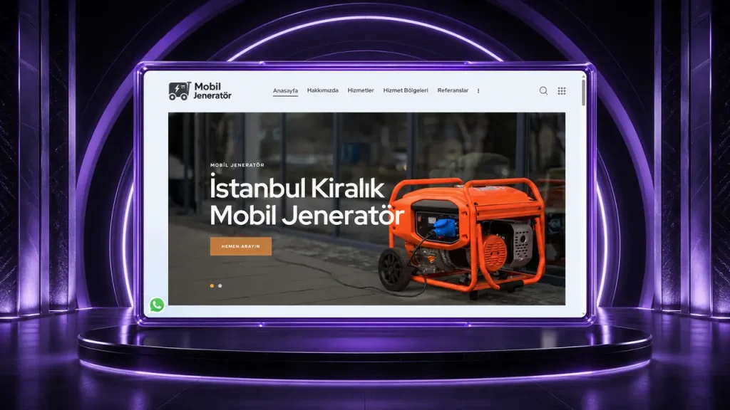 Mobil Jeneratör web sitesi tasarımı